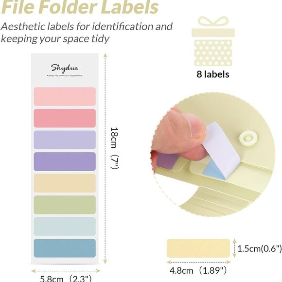 Expanding File Organizer with 5 Pockets, Accordion File Folders with Labels, Por - Picture 3 of 7
